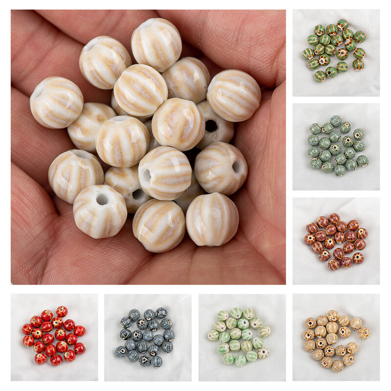 11 #20pcs forma di anguria perline di ceramica di qualità porcellana porcellana Specail perle di ceramica # HY414