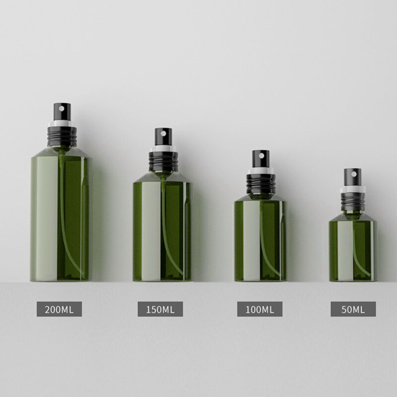 50/100/150/200 Ml Spuitfles Draagbare Groene Plastic Spuitfles Hervulbare Nieuwe Reis Parfum Fles Cosmetische Containers