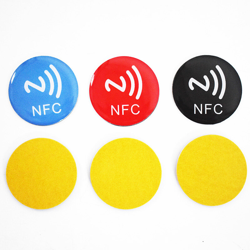 Etiquetas epoxi NFC 213 13,56 MHz ISO14443A, pegatinas Anti Metal NFC213, etiquetas RFID para teléfonos NFC, 50 Uds./lote