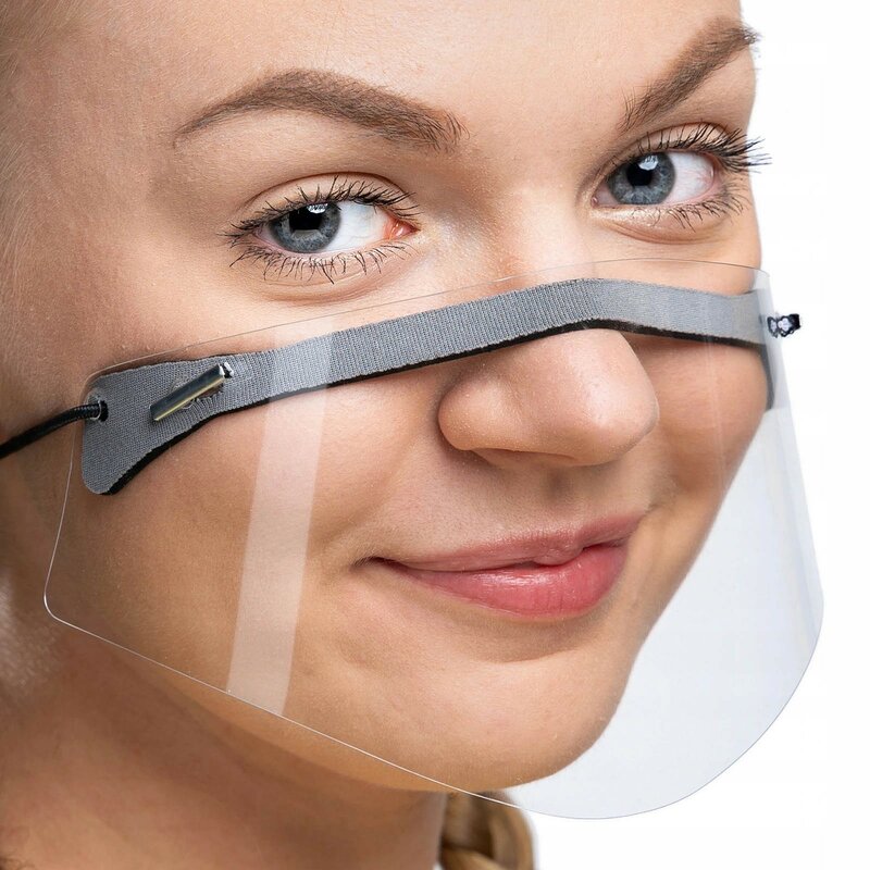 1Pc Gezicht Vizier Volwassen Mini Shield Wasbare Herbruikbare Comfortabele Mascara Transparente Proteccion Pvc Visuele Gezicht Beschermen Scherm