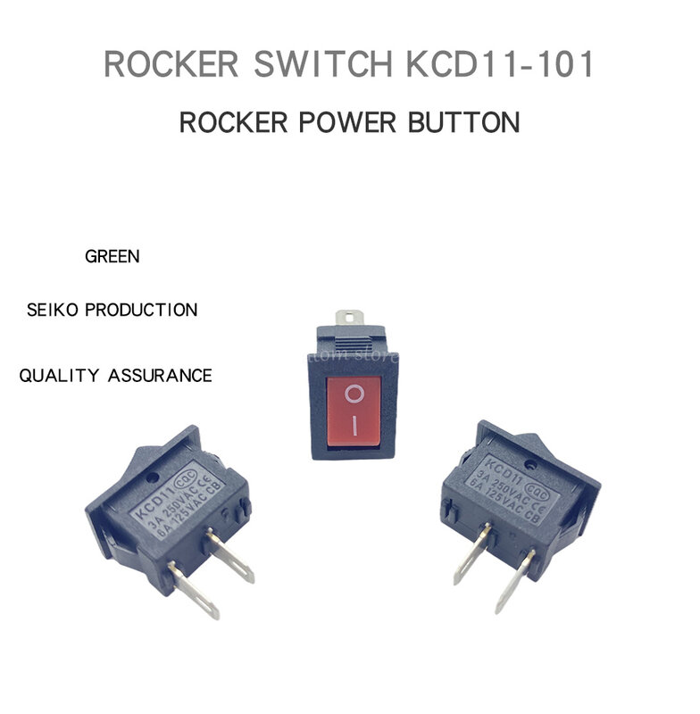 5個KCD11-101 3a/250v出荷スイッチ小型楽器ロッカー電源ボタン2ギア2ピン