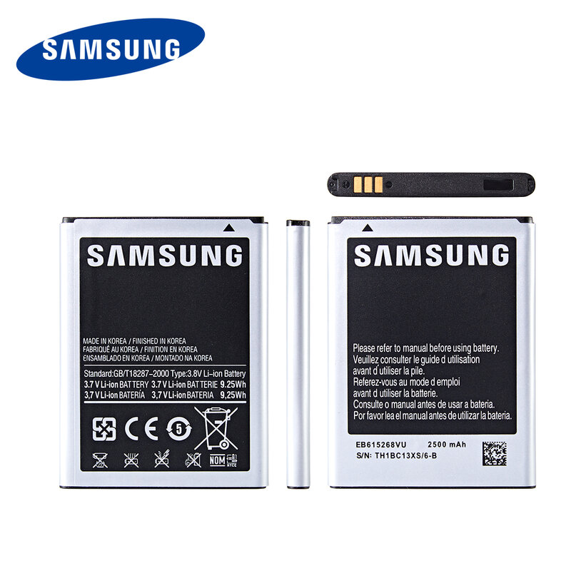 Оригинальный аккумулятор SAMSUNG EB615268VU 2500 мАч для Samsung Galaxy Note 1, мобильный телефон с аккумулятором для SAMSUNG Galaxy Note 1, i9220, N7005, i9228, i889, i717, T879