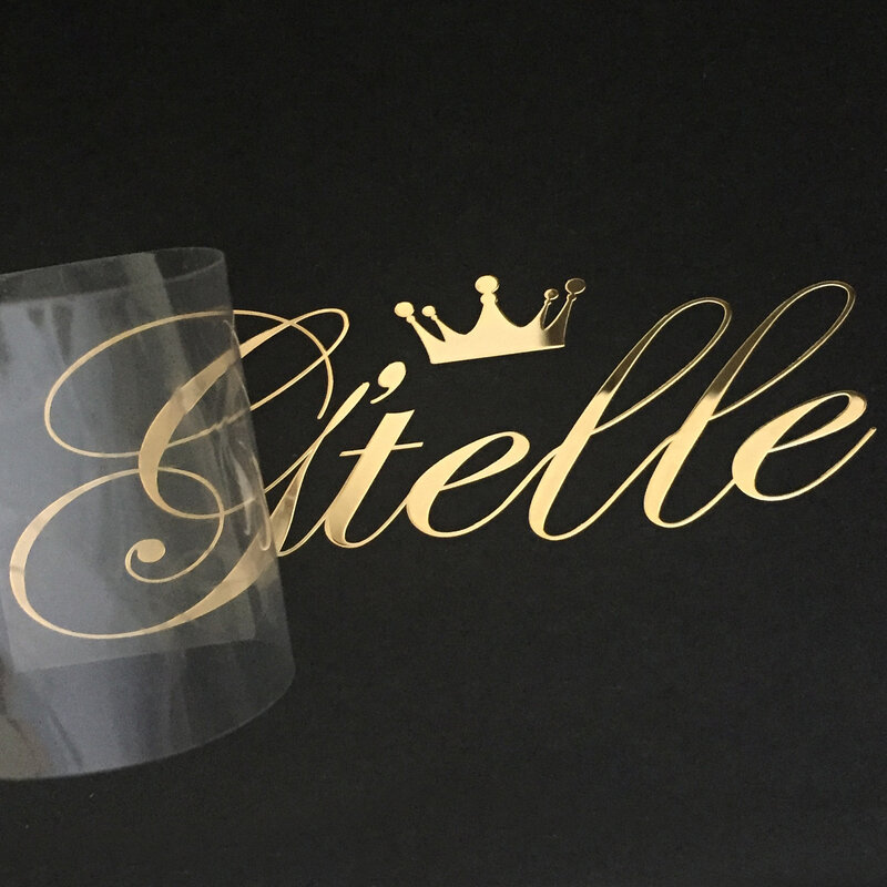 3D переводная серебряная металлическая наклейка индивидуальный логотип самоклеящаяся наклейка кристальная этикетка УФ DTF печать рельефная Золотая фольга