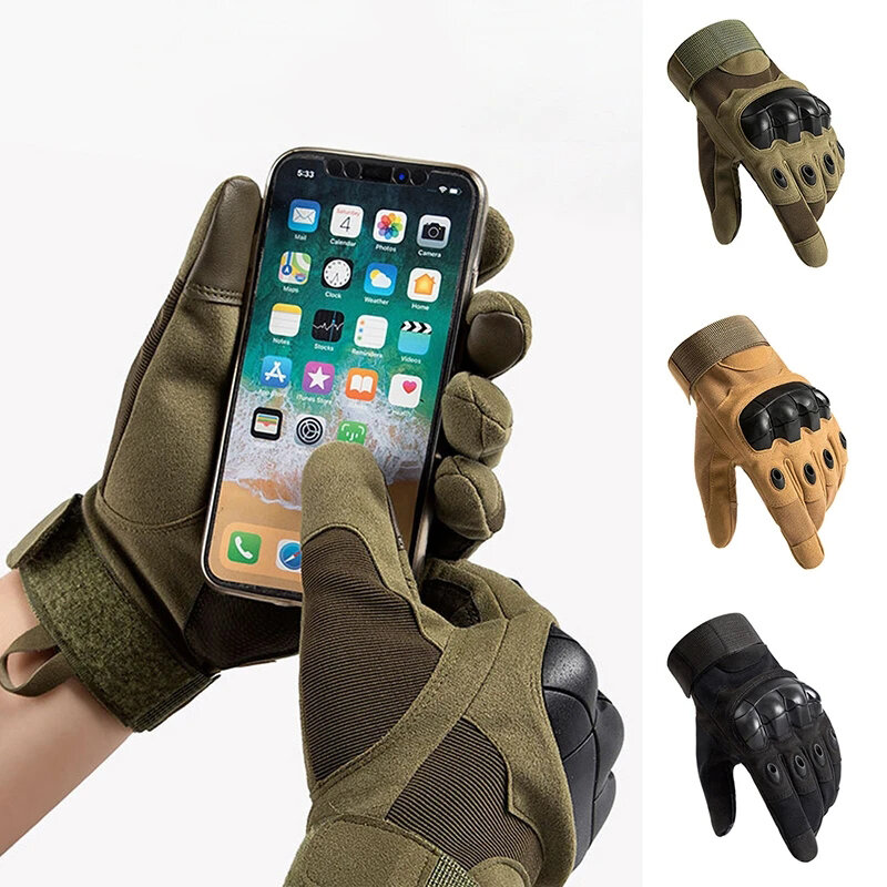Full Finger ถุงมือทำงานถุงมือมอเตอร์ไซด์ถุงมือ Anti Slip สำหรับการล่าสัตว์การเดินป่าขี่ปีนเขาความปลอดภัย Перчатки Зимние