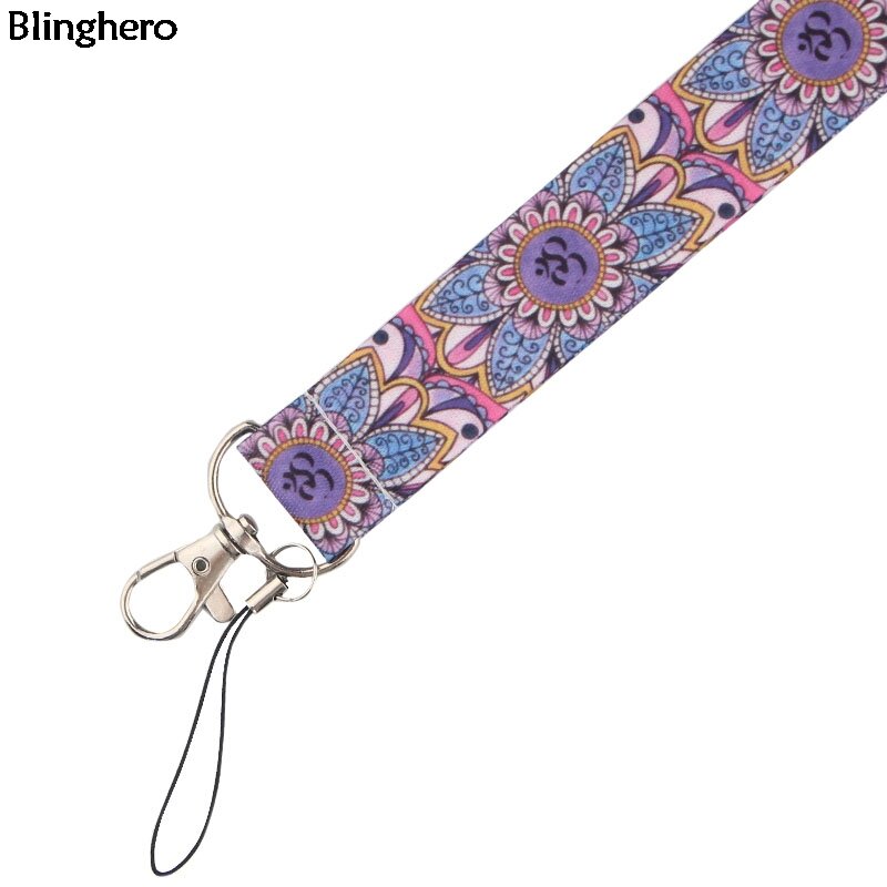 Cordón de patrón de Yoga Blinghero para llaves Cool innovador teléfono ID insignia titular cuello correas con llaves cuerdas colgantes BH0195