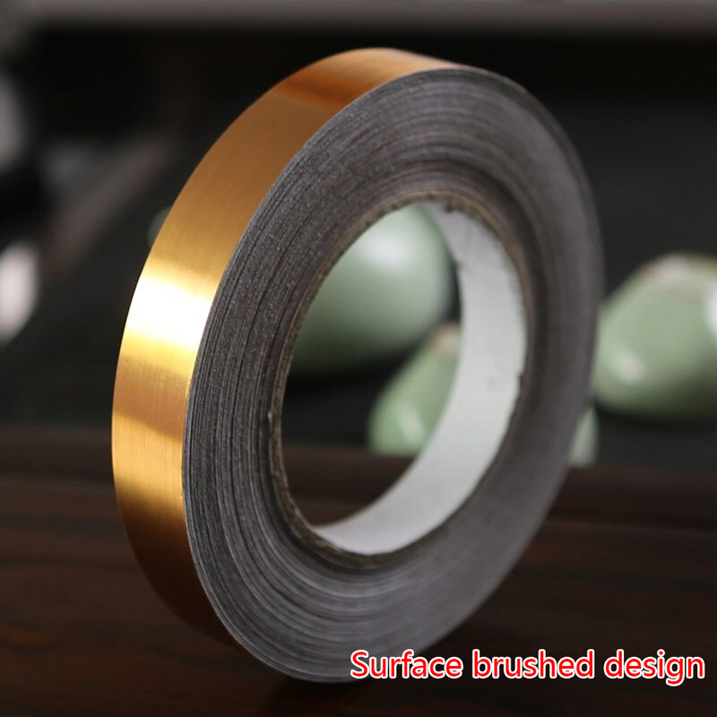 50M*0.5cm Self-Adhesive Gold Stickers Decals Waterproof Tile Wall Tile Space Sealing Tape Strip Joints Beauty Sticker Home Decor