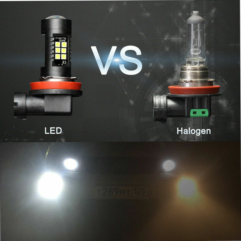 Blanco-車のヘッドライト用LED電球,ランプh8 h11 hb4 9006 hb3 9005,30smd,2000lm,9012,ホワイトドライビングライト,12v,2個