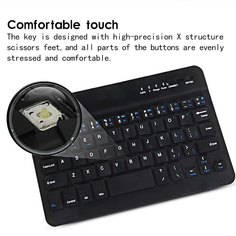Bluetooth Keyboard untuk Lenovo Miix 2/Miix 3/Phab/Tab 8/Tab E7/Tab E8/Tab 2/Tab 3/Tab4 Tablet Nirkabel Bluetooth Keyboard + Bracket