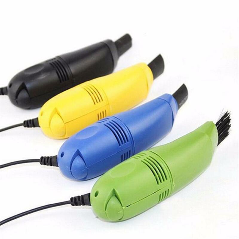 Facile à nettoyer petite taille USB clavier d'ordinateur aspirateur Mini aspirateur outils noir, jaune, bleu, vert (facultatif)