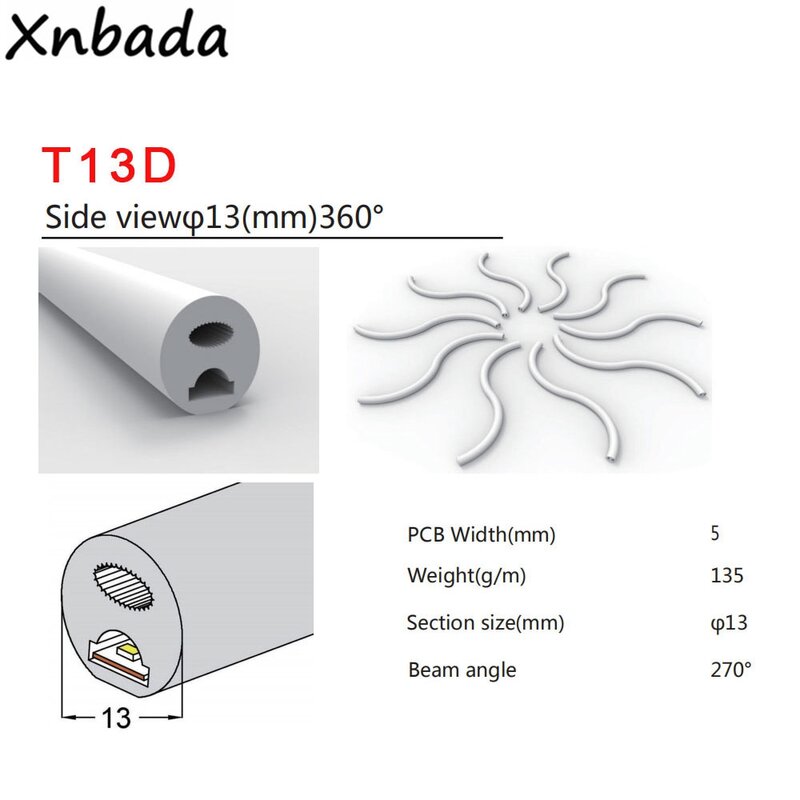 Tube de bande LED flexible pour la décoration, fil de gel de pton au néon, tube de lampe étanche IP67, WS2811, WS2812, 5mm, 3mm