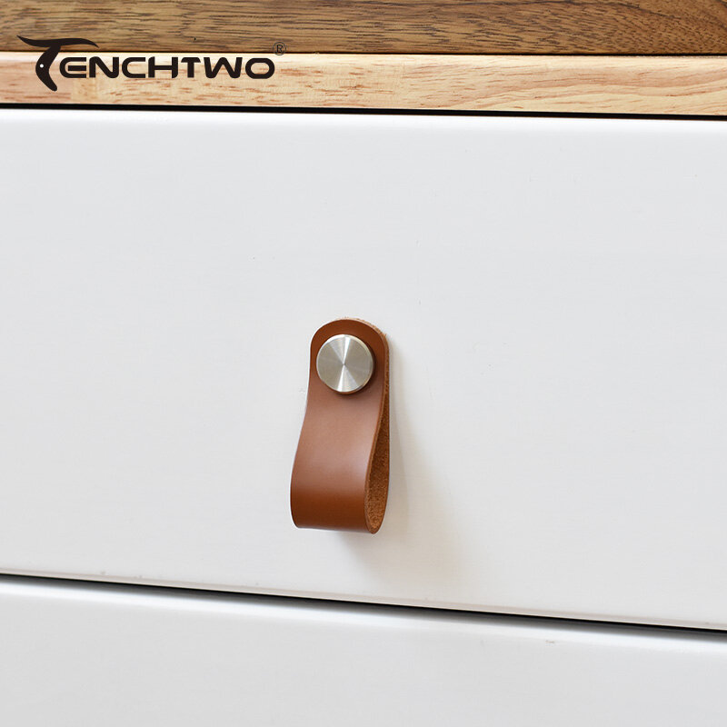 Nordic móveis puxadores de porta armário armário botões para roupeiro couro prata bronze puxar acessórios da cozinha do vintage