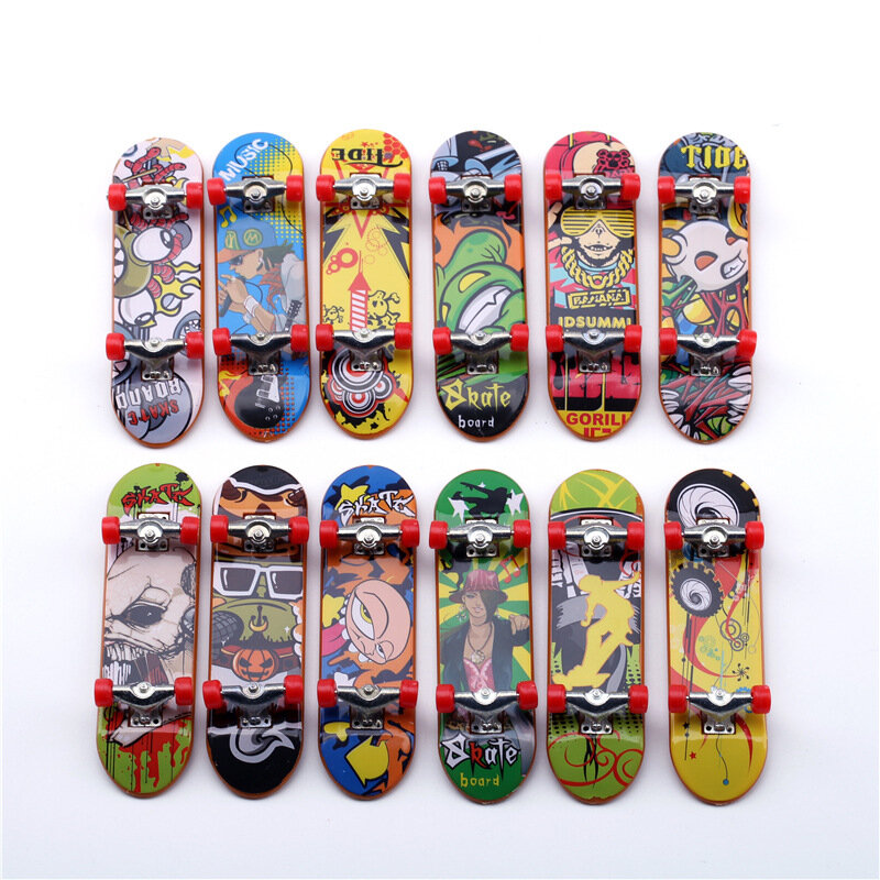 Fingerboard Mini Skate Deck, Liga, Plástico, Antistress, Suporte Técnico, Painel Desktop, Não Formação Brinquedos, 3 Pcs