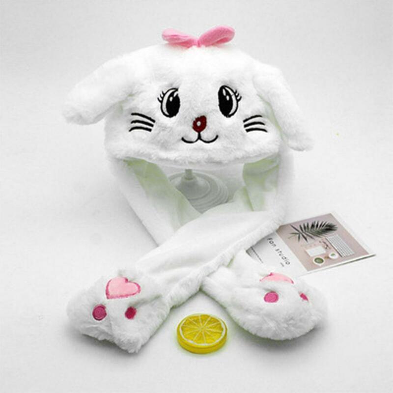 Lustige Spielzeug Bunny Hut Mit Ohren Komfortable Nette Warme Plüsch Kappe Prise Ohren Und Bewegen Nette Warme Plüsch Hase Hut