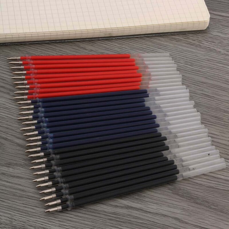 Hohe Qualität 20pc Gel Ink Pen Refills Blau Balck Rot 0,5mm Schule Student Büro Schreibwaren Standard Gel Stift