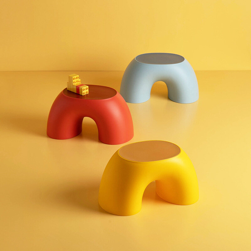 Taburetes con forma de puente arcoíris para niños, muebles de baño, taburete con forma de arco, reposapiés de Color