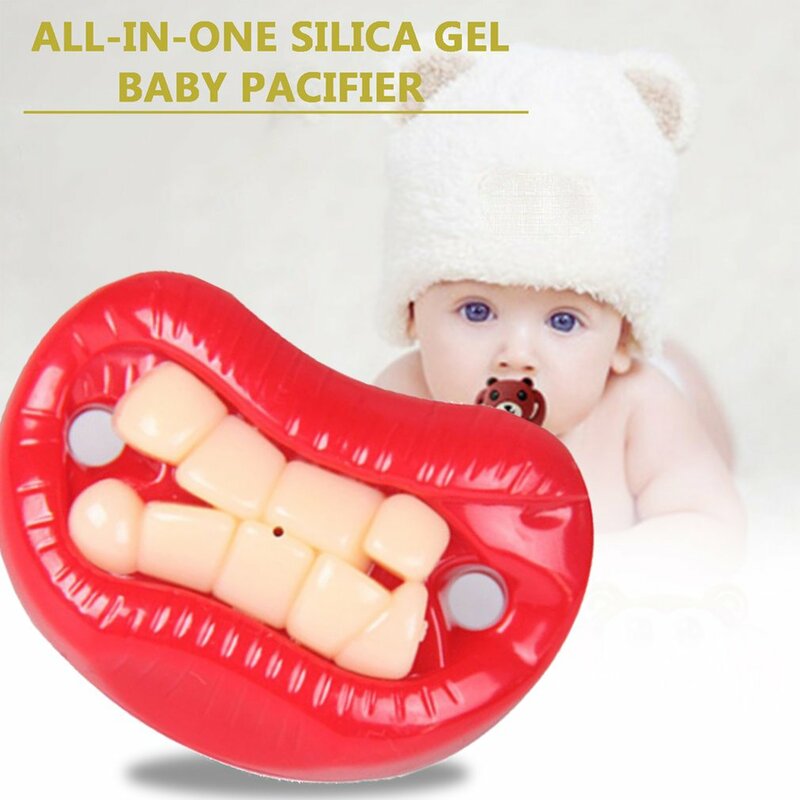 Chupeta de silicone para bebês, chupeta engraçada com dentes de coelho, chupeta de barba para bebês, produtos infantis, recém-chegado, 2021