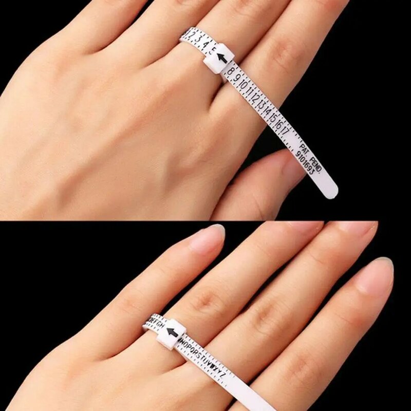 반지 사이저 영국/미국 공식 반지 사이즈 측정기 남성 여성 손가락 사이저 전문 DIY 쥬얼리 액세서리 도구, 1 개