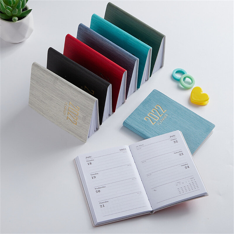 ใหม่365วัน A7 2022 Planner ภาษาอังกฤษรุ่น Agenda Notebook เป้าหมาย Habit ตารางเครื่องเขียนอุปกรณ์สำนักงานโรงเรียน