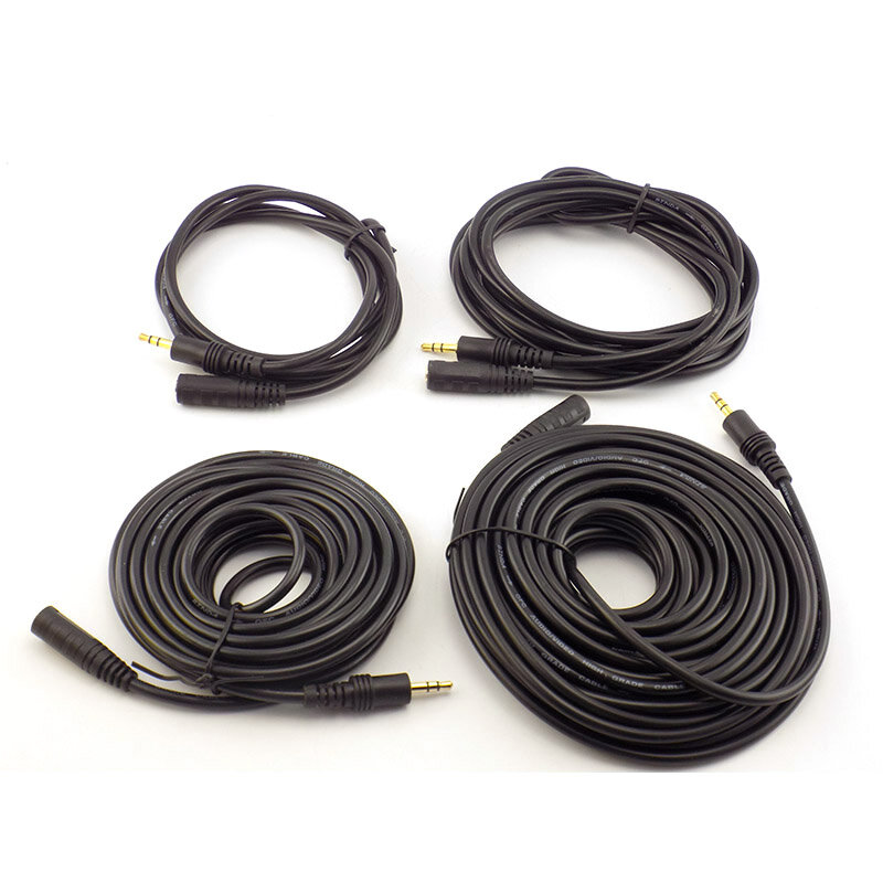 1.5/3/5/10M Male to Male 3.5mm Stereo Jack Male to Female Plug  Audio Aux Extension Cable Cord for Computer Laptop MP3/MP4