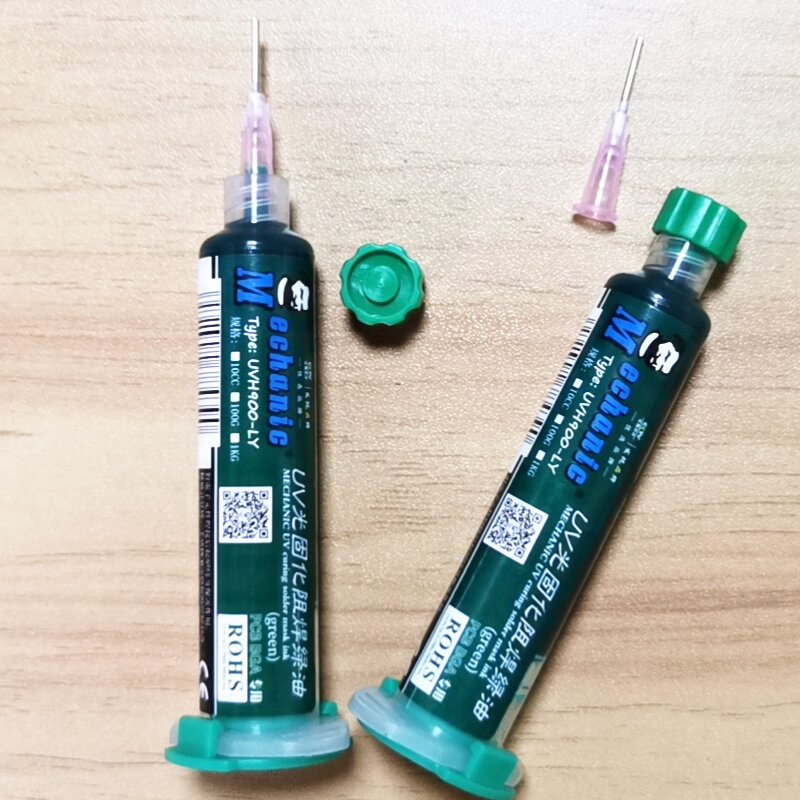 MECHANIC-Máscara de Soldadura UV verde, 1 piezas, 10ML, BGA, PCB, pintura, previene el arco corrosivo, pasta de soldadura, flujo, PCB, tintas fotosensibles