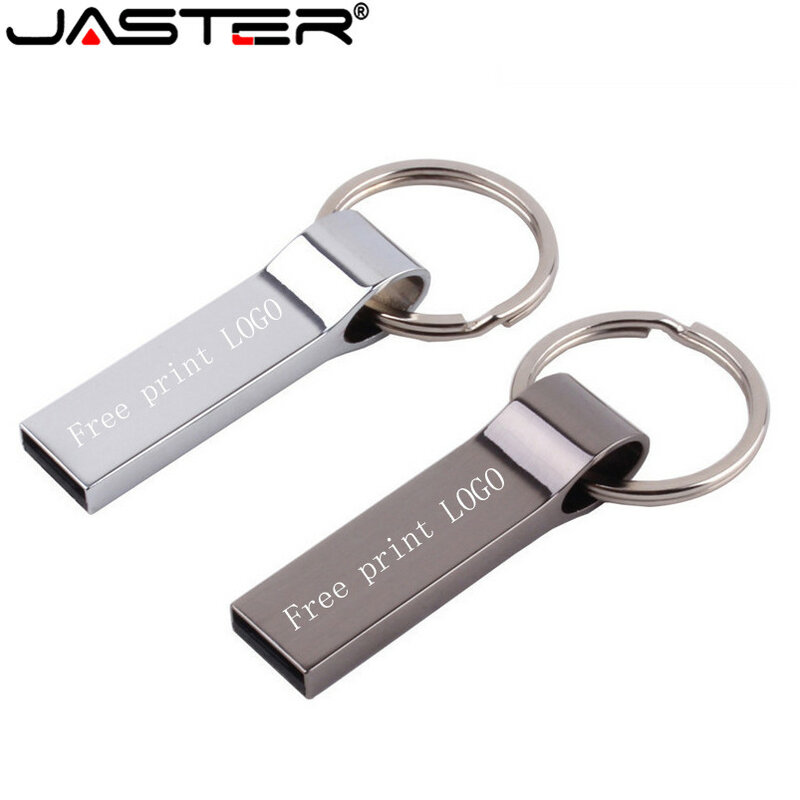 JASTER USB 2.0(1 Chiếc Giá Rẻ Tùy Chỉnh Logo) chống Thấm Nước Đèn Led Kim Loại Móc Khóa Huýt Sáo Bút 4GB 16GB 32GB 64GB Ổ