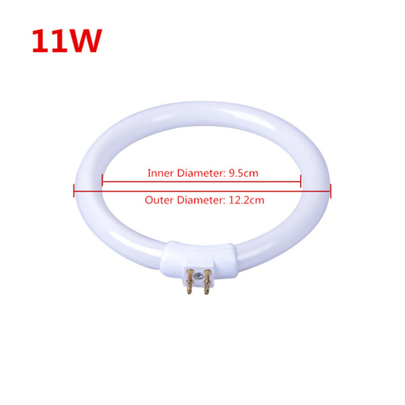 T4 anel redondo anel de lâmpada fluorescente 11w 110v & 220v g10q, 4 pinos de lupa de vidro, lâmpada pequena de mesa branca