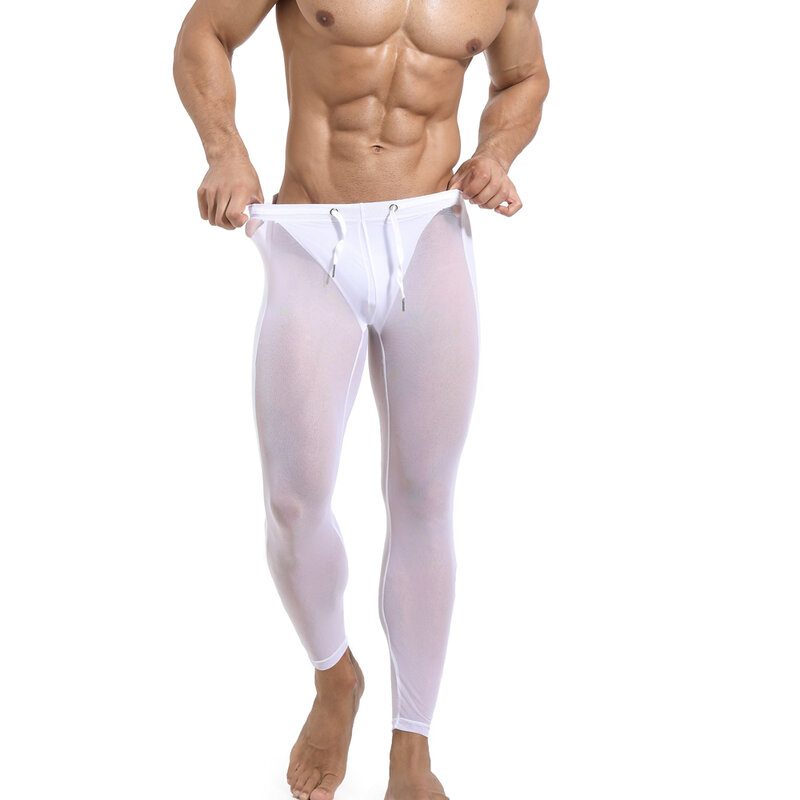 Leggings de esportes de corrida dos homens calças compridas de fitness de ciclismo de náilon collants para homem de compressão leggings