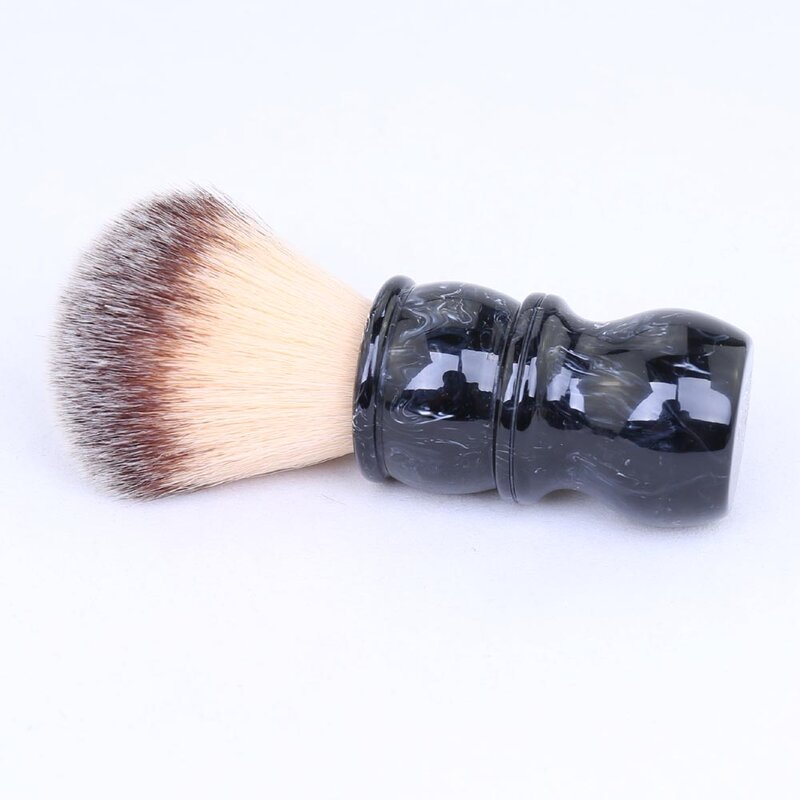 YAQI-brocha de afeitar con mango de resina para hombre, utensilio profesional para la limpieza de la cara de nailon y la barba, 24MM
