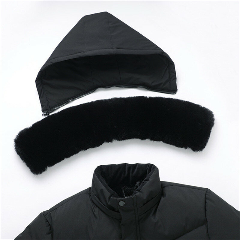 SHIFUREN męska kurtka zimowa płaszcz z kapturem z polaru aksamitne grube ciepłe zimowe płaszcz bawełny kurtka watowana Parka przyczynowe męskie płaszcz