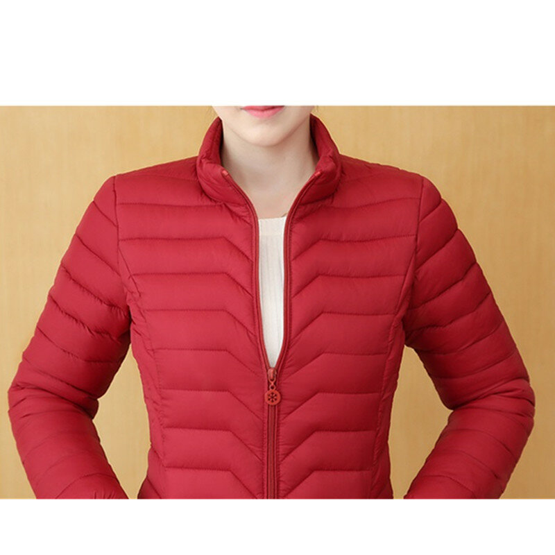 Uhytgf casaco de inverno feminino parka fino sólido com capuz casacos L-6XL tamanho grande curto feminino fino algodão acolchoado básico topos x448