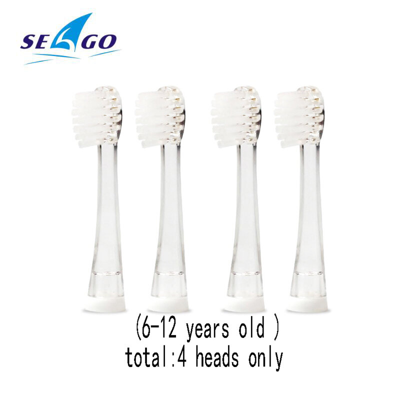 Seago YCSG-831หัวแปรงสำหรับเด็กแปรงสีฟันไฟฟ้าสำหรับเปลี่ยน EK6โซนิคแปรงสีฟันไฟฟ้า4ชิ้น