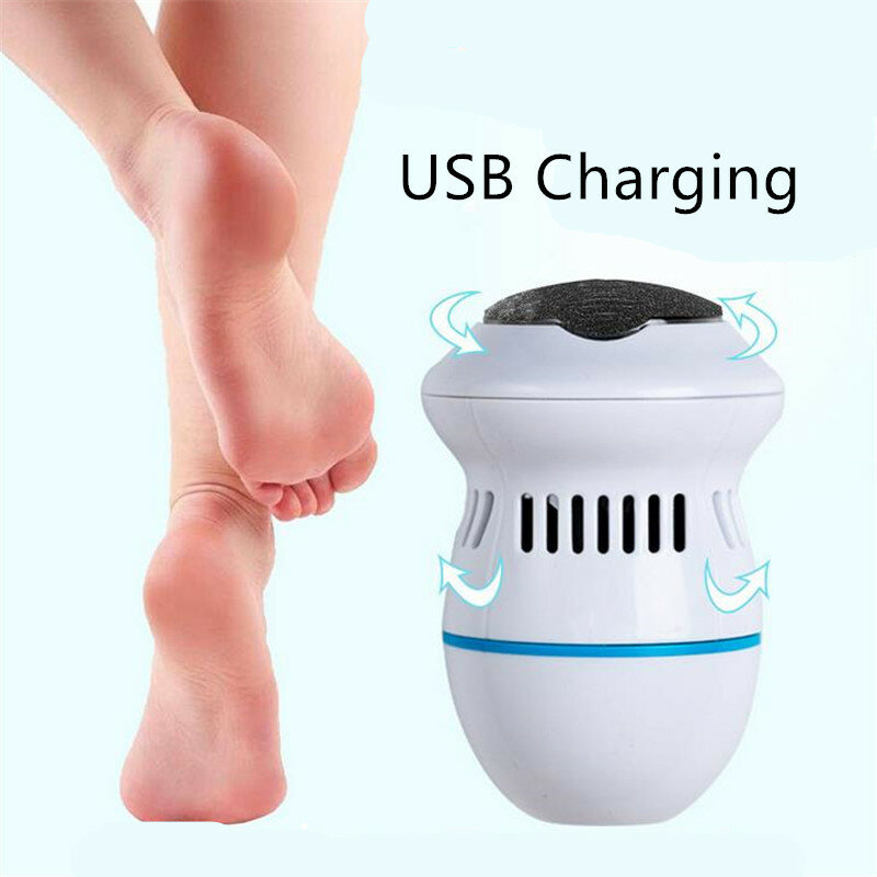 Fuß Datei Pediküre Werkzeuge Elektrische Fuß Massager Runde Schleifen Kopf Automatisch Staubsauger Fuß Pflege Maschine USB Lade 20#4