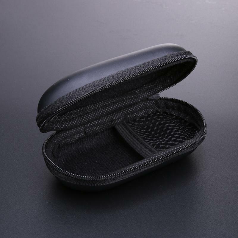Earphone Storage Cases Black Box Oval Style EVA Carry Bag Dust-proof Hard Bag for Power Beats PB In-Ear Earphone Pouches