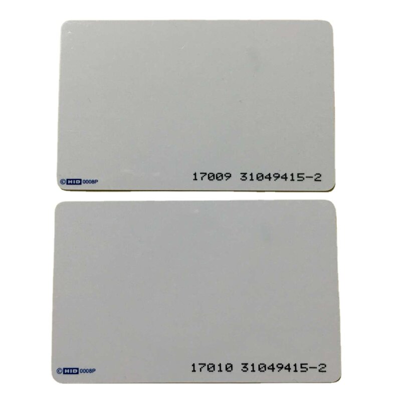 HID Corporation 1386 ISOProx II PVC Gloss Finish Imageable Proximity Access Card No Slot Punch ISOCARD 125KHz 26Bit