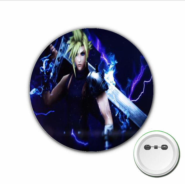 3pcs Jogo Final Fantasy Cosplay Emblema Dos Desenhos Animados Pinos Broche para Roupas Acessórios Mochilas sacos Botão Emblemas