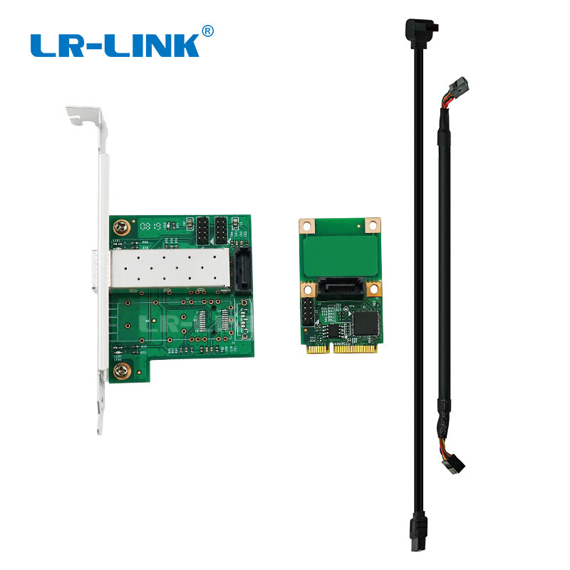 LRES2204PF-TXRX 1 conjunto gigabit fibra óptica ethernet sfp porta pci-express uma maneira de transmissão placa de rede