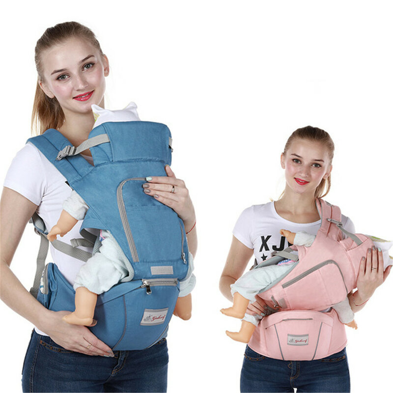 Portabebés ergonómico 3 en 1, portabebés de algodón suave, asiento de seguridad para recién nacido, cabestrillo frontal, envoltura para bebé