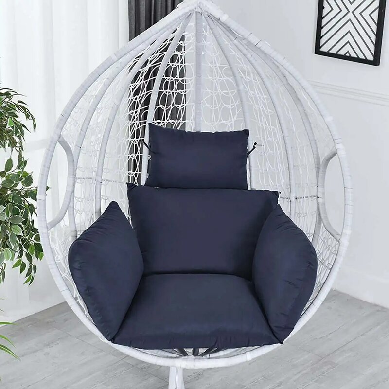Hamaca colgante silla columpio jardín al aire libre asiento suave asiento 220KG dormitorio colgante silla con almohada