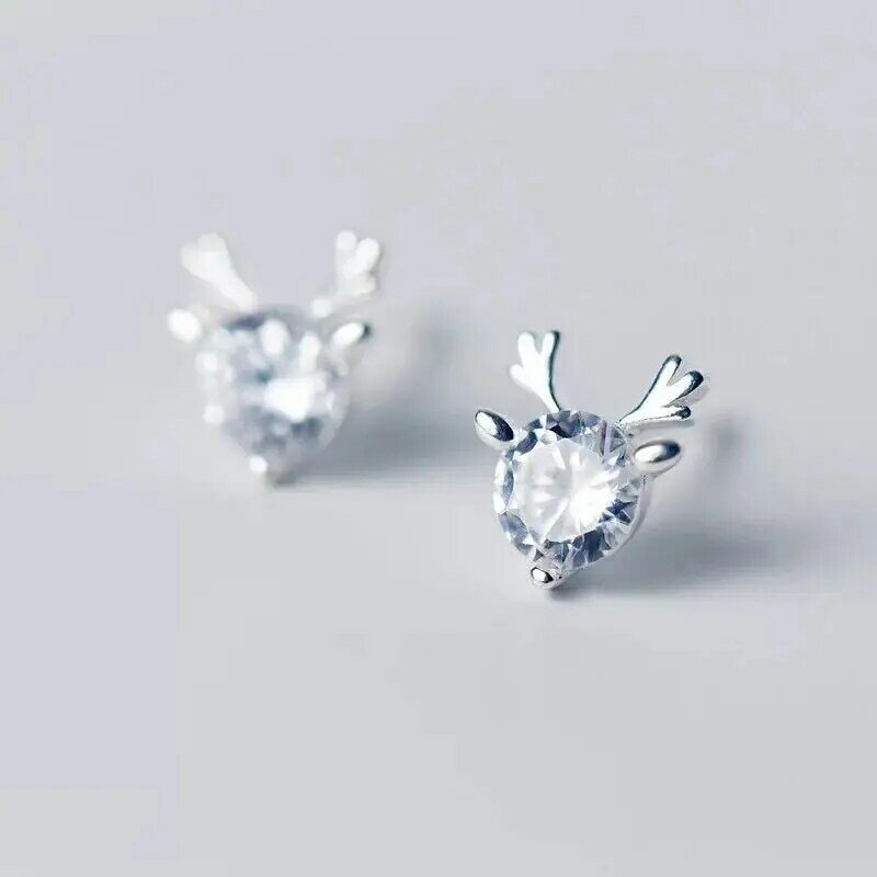 Nouveaux ornements de noël créatifs boucles d'oreilles élégantes de noël en cristal de cerf pour femmes bijoux de mode cadeau ornements de noël