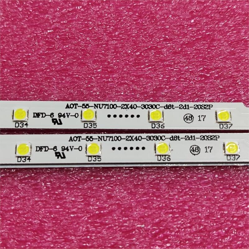Tira de LED para retroiluminación de TV de 55 ", para modelos UN55NU7300F, UE55NU7105KXXC, aot_55 _ nu7300 _ nu7100, 55NU710C y BN96-45913A, 40 unidades