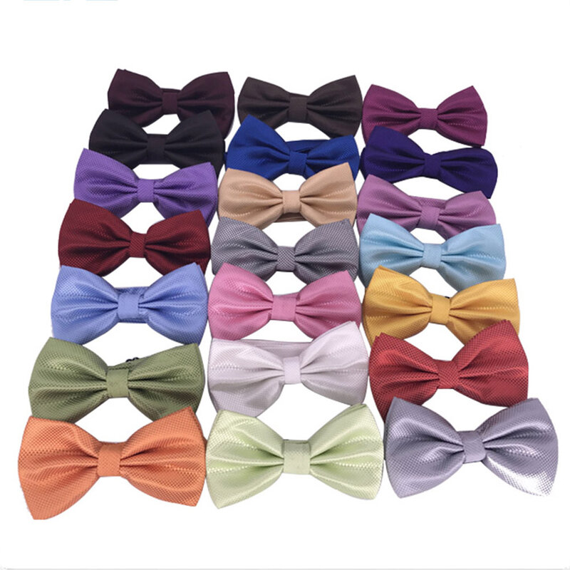 HUISHI Bow Tie For Men Bowtie Solid Color Fashion Butterfly Cravat Banquet Party Bowties Black Gold Red Royal Blue Wine Ties Men