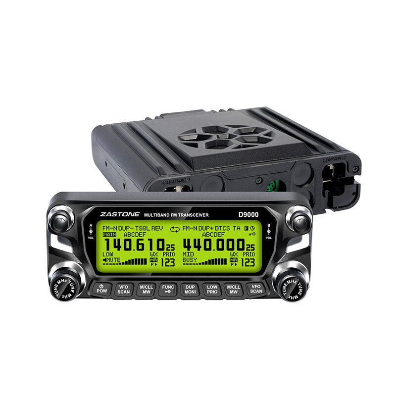 Zastone D9000 stazione Radio walkie-talkie per auto 50W UHF/VHF 136-174/400-520MHz ricetrasmettitore Radio bidirezionale Ham HF