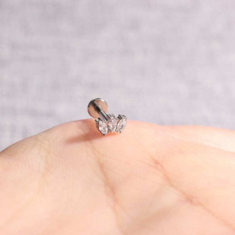 16g ASTM-F136 piercings de traçado de titânio labret parafuso prisioneiro lábio anéis piercing oreja cartilagem brinco 14g 16g labret c