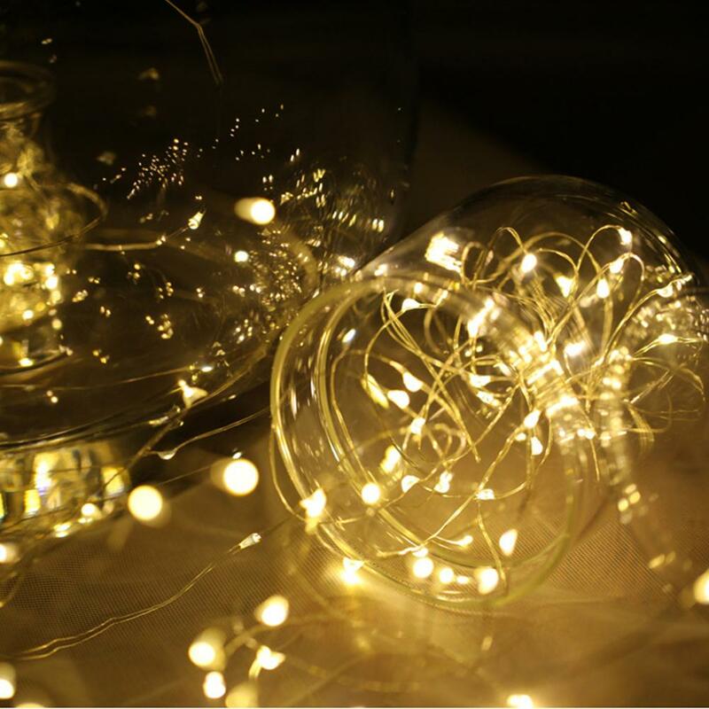 Kerstmis Licht Snaar Met Afstandsbediening 100LED Decoratie Koperen Licht # W0