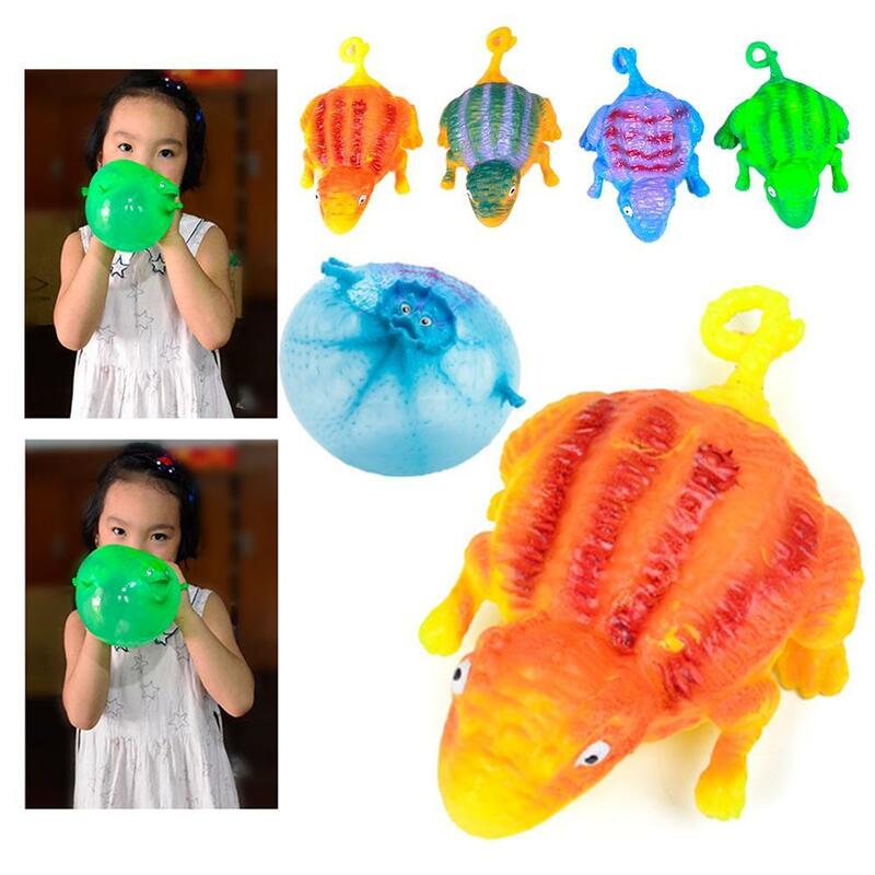Bola inflable de dinosaurio para fiesta, juguete divertido de animales que soplan, globo de agua para apretar, juguetes para aliviar la ansiedad y el estrés, regalos 2022