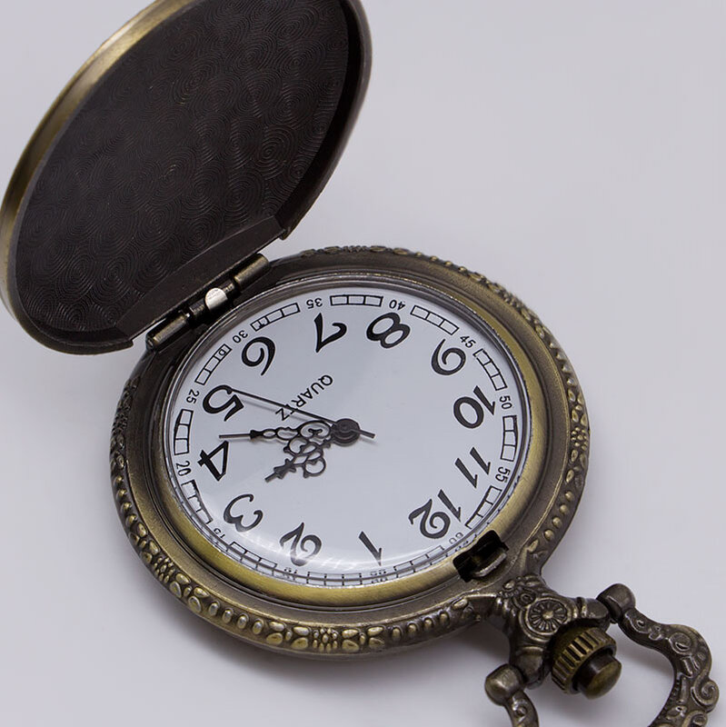 Retro antigo o maior amante pai relógio de bolso de quartzo colar para o pai design fob relógio presente de aniversário para o pai