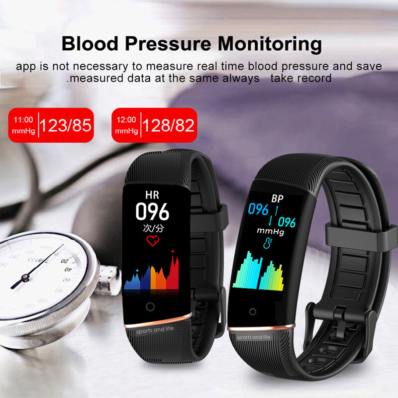 LIGE New Couple Smart Bracelet Waterproof Fitness Tracker Heart Rate Blood Pressure Monitor Sports Health Smart Watch fit bit