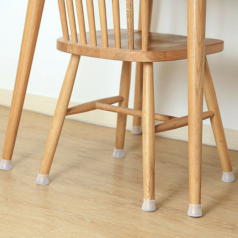 16 unids/set cubierta de protección de patas de muebles de silicona antideslizante gorros de mesa pierna de silla cubierta inferior de pie almohadillas protectores de suelo de madera