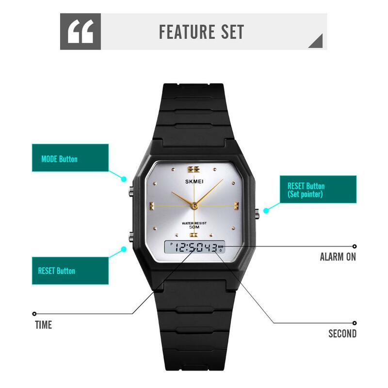 Skmei-relógio de pulso digital masculino, relógio de marca de luxo, com cronógrafo, impermeável, design simples, para homens