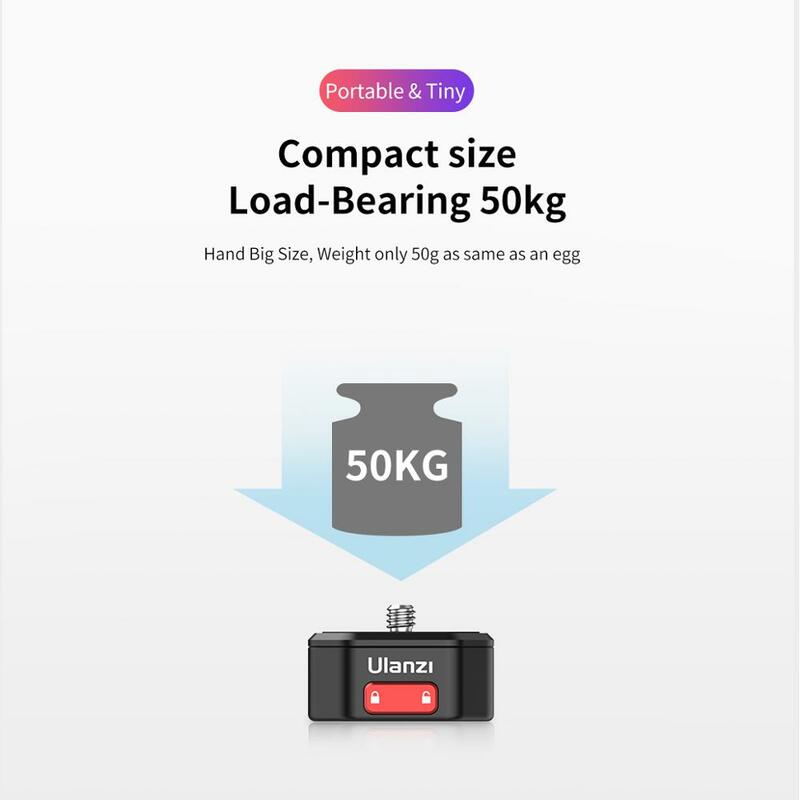 Ulanzi Claw Quick Release System Plate 1/4'' Tripod Base Mount Shoulder Strap for Sony Canon Nikon DSLR Camera Accessories